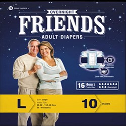 Friends Overnight Adult Diapers (10 pc)